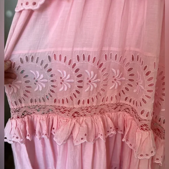 loveshackfancy rinny dress in color pink grace. - Picture 8 of 11